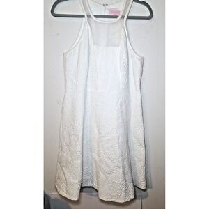 Lilly Pulitzer Elsie Party Dress Sz 8 Resort White Sleevelss Style# 20169 Party